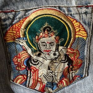 True Religion Bobby rare embroidered Buddha 28
